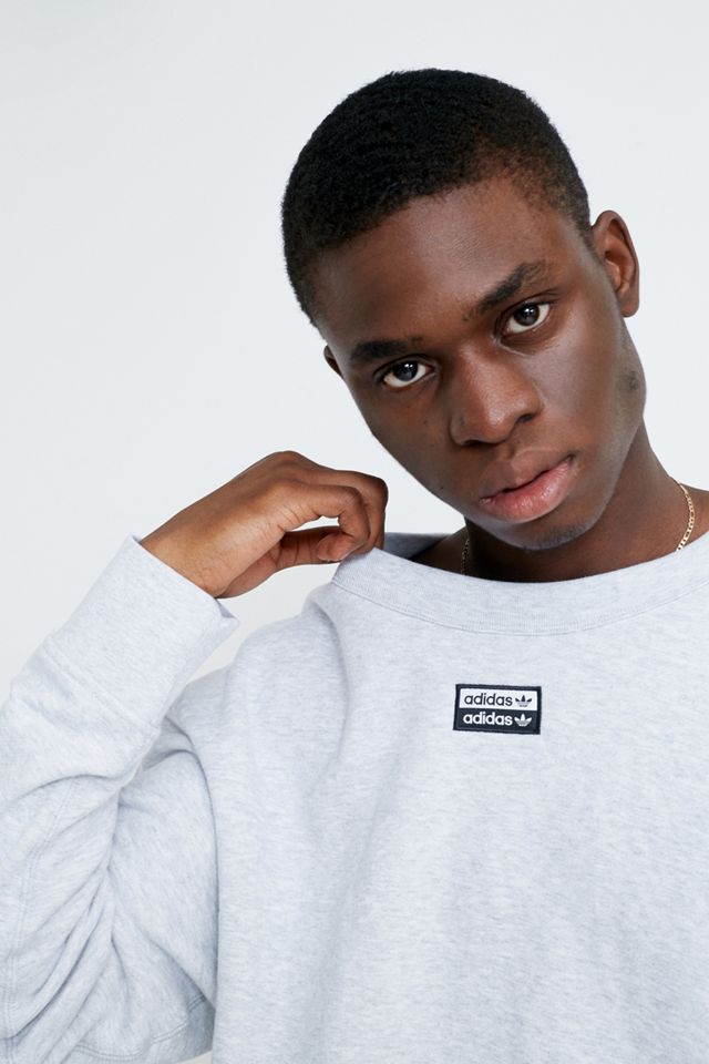 adidas Vocal Heather Grey Crew Neck Sweatshirt #1