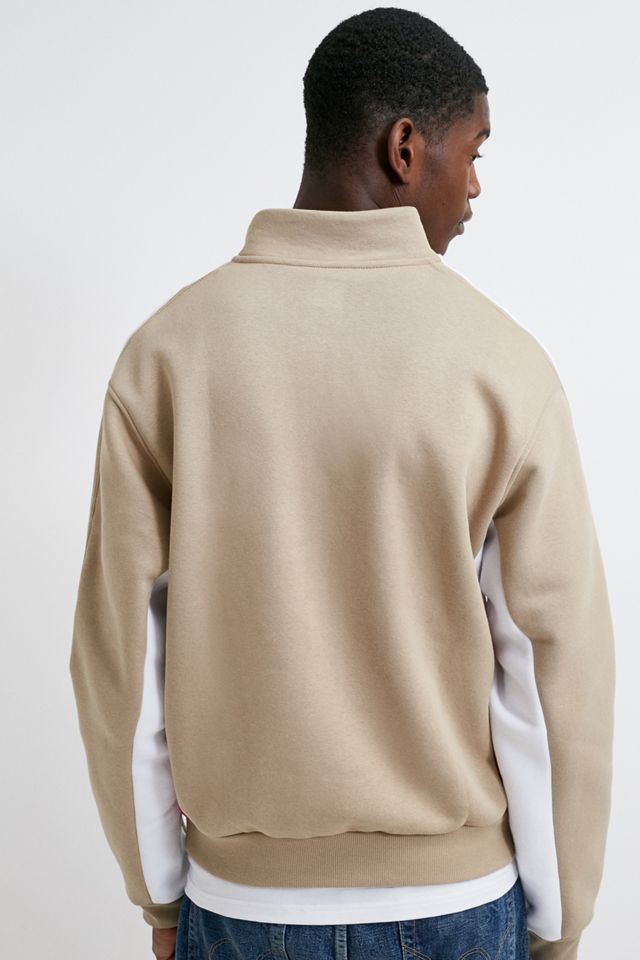 adidas Beige Pile Quarter-Zip Felpa #3