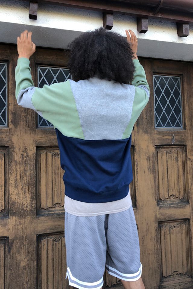 adidas - Sweatshirt color block ras du cou bleu #3