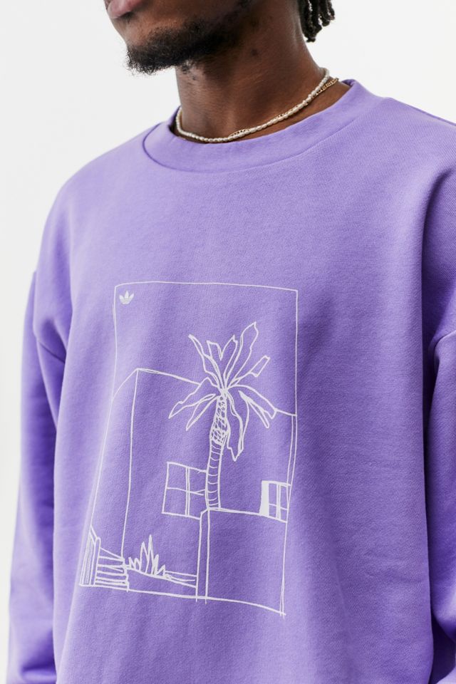 adidas Lilac Graphic Print Sweatshirt