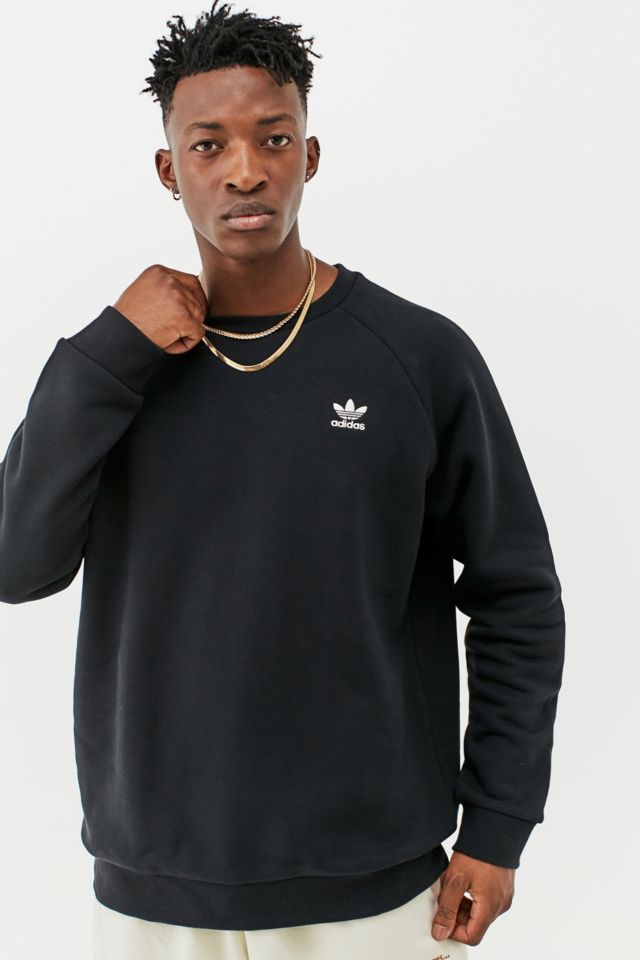 Adidas originals essential crew neck sweat in hot sale black