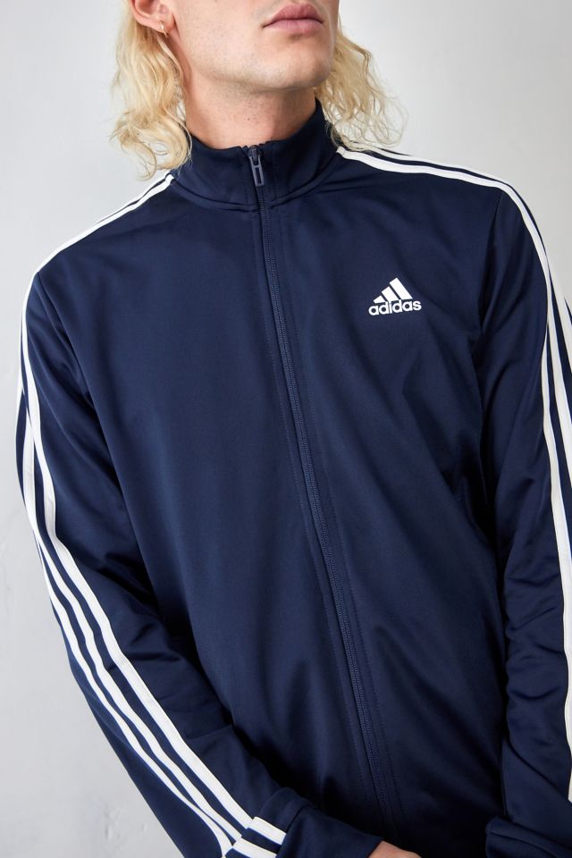 Adidas 3 stripes online jacket blue