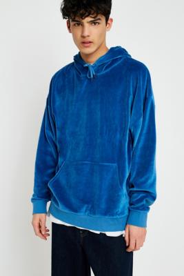 Blue velvet hoodie clearance mens