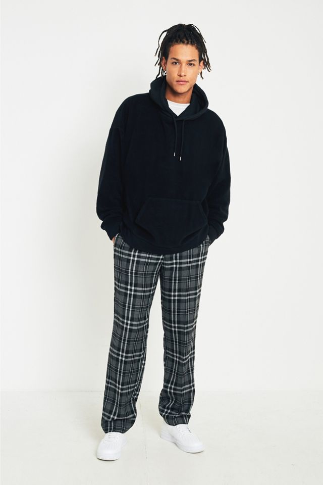 Telaio Nero Oversize Felpa con Cappuccio in Pile #3