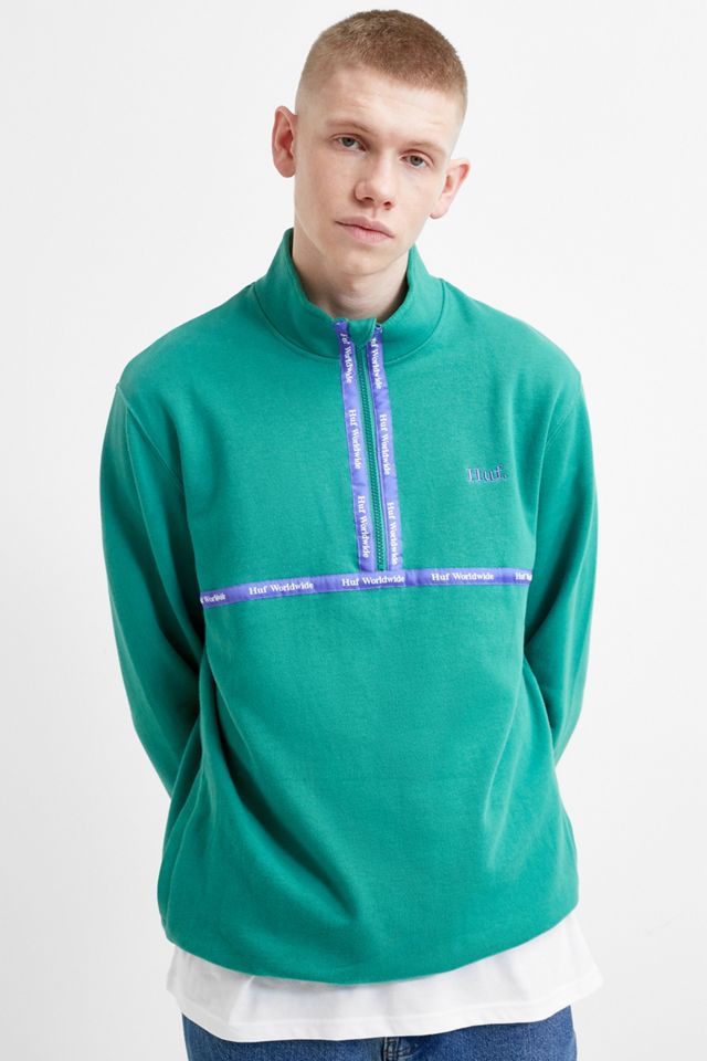 HUF – Sweatshirt „Midtown“ aus Fleece mit kurzem Reißverschluss #1