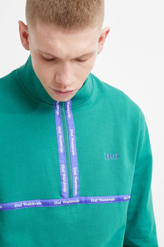 HUF – Sweatshirt „Midtown“ aus Fleece mit kurzem Reißverschluss #4