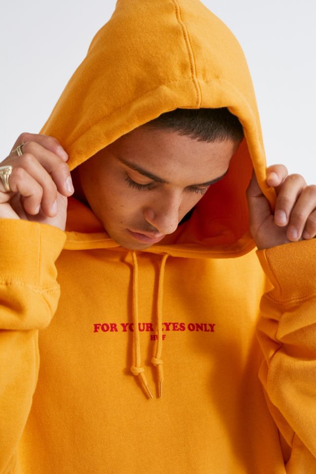 HUF UO Exclusive For Your Eyes Only Yellow Hoodie