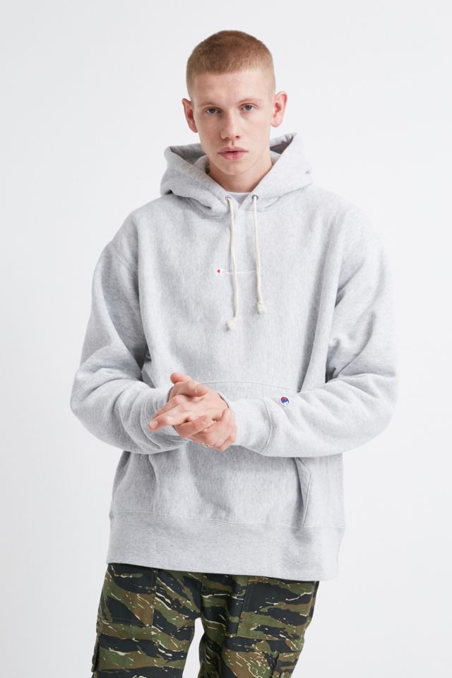 Champion Small Script Grey Marl Hoodie