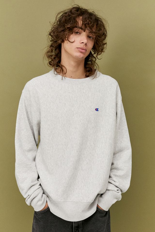 Champion - Sweatshirt ras du cou avec petit logo C gris chiné, exclusivité UO #1