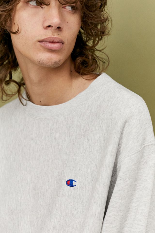 Champion - Sweatshirt ras du cou avec petit logo C gris chiné, exclusivité UO #2