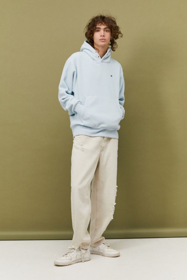 Blue champion store hoodie urban outfitters