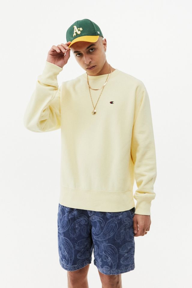 Pale yellow best sale champion crewneck