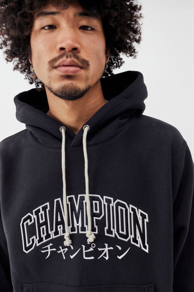 Black champion hoodie urban outfitters sale