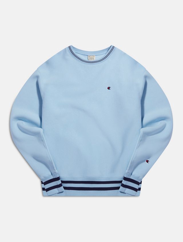 Champion UO Exclusive Light Blue Tipped Crew Neck Sweatshirt #4