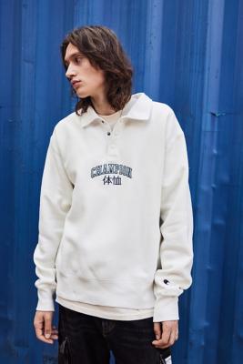 Champion uo exclusive ecru cheap polar fleece mock neck sweatshirt