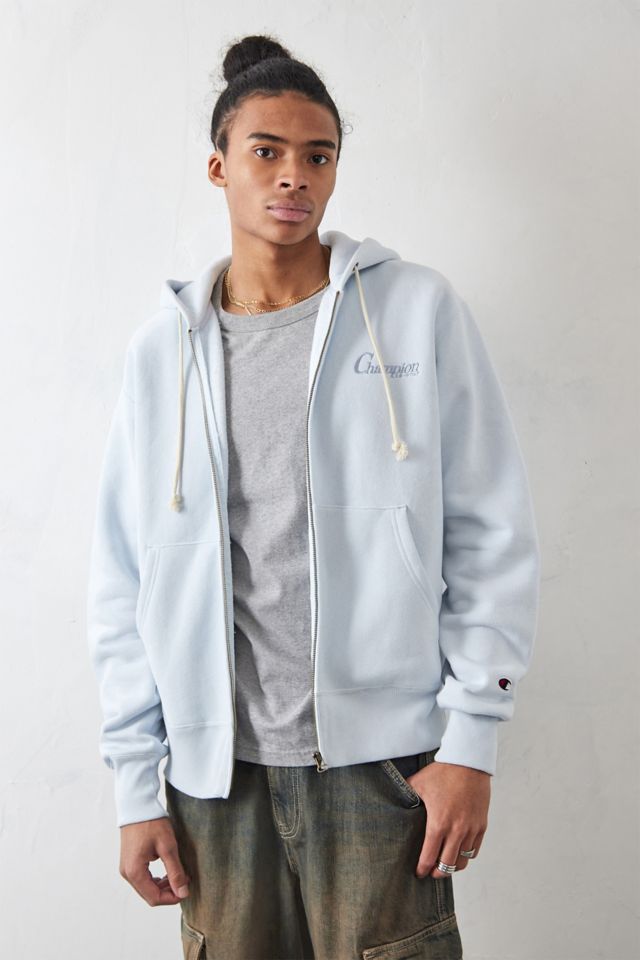 Blue champion sale zip up hoodie