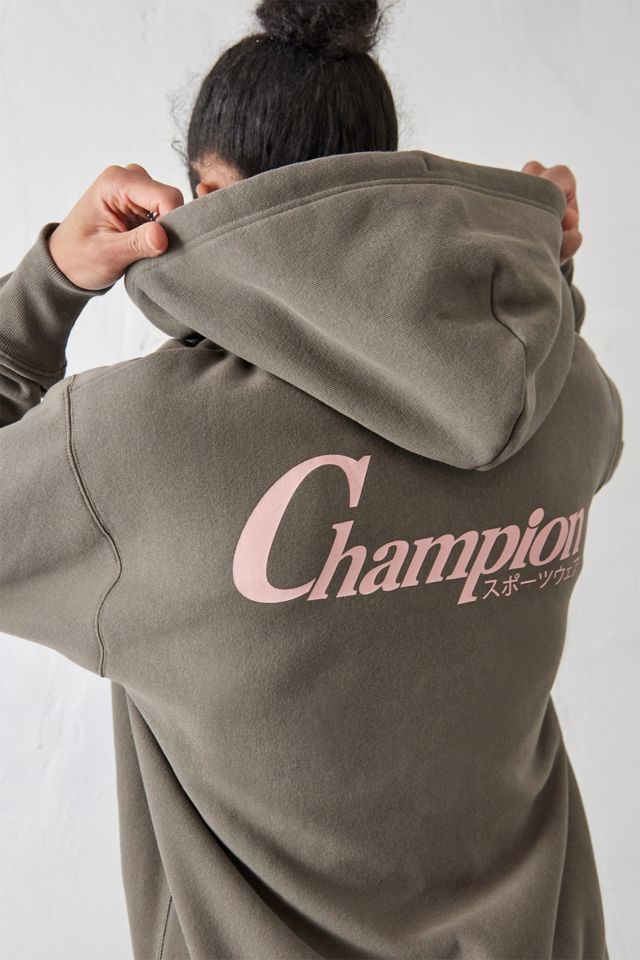 Champion hoodie pink urban outfitters best sale