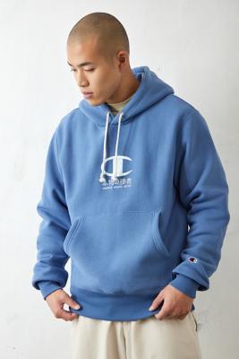 Champion reverse weave groove cheap blue hoodie