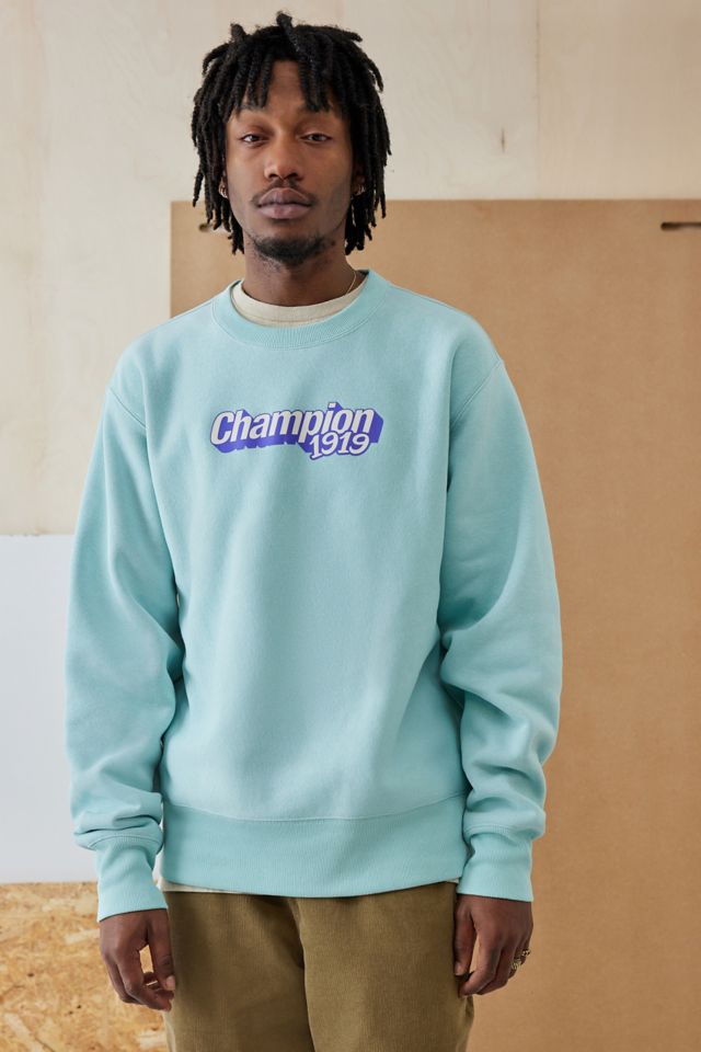 Light blue 2025 champion crewneck sweatshirt