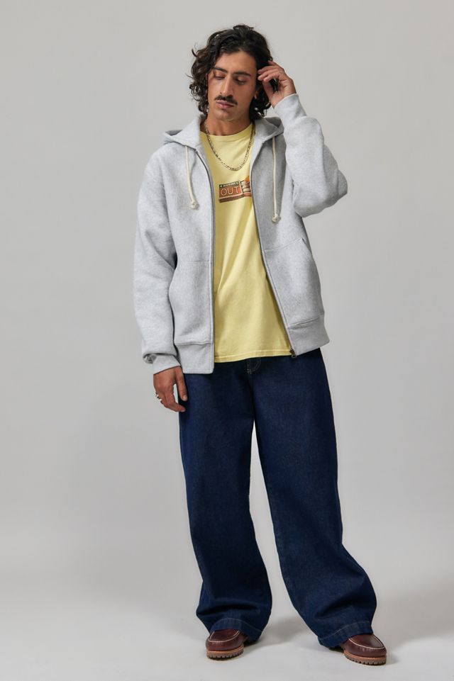Champion Grey Reverse Weave Zip-Up Hoodie | Urban Outfitters UK