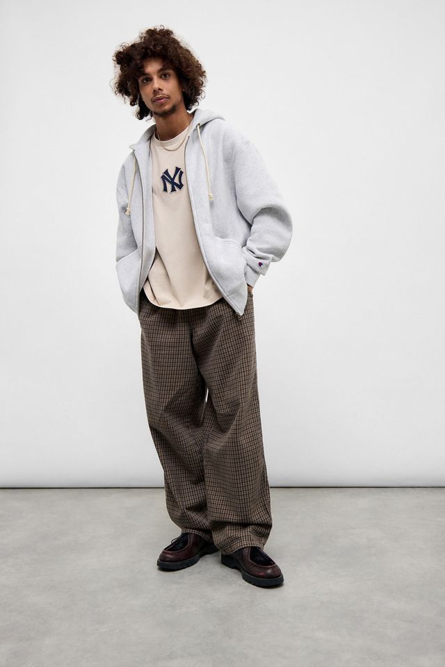 Champion Grey Reverse Weave Full-Zip Hoodie | Urban Outfitters UK