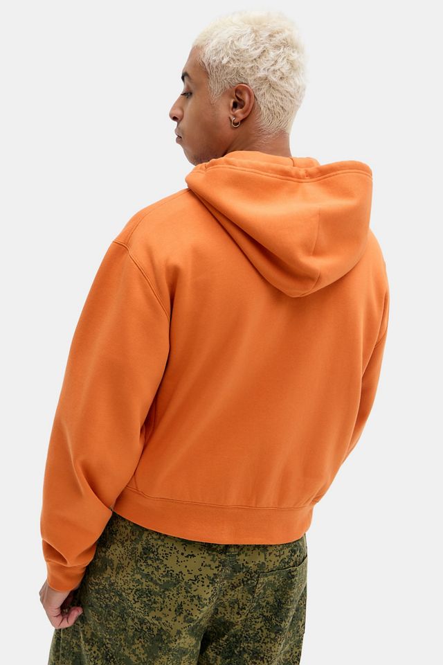 Champion UO Exklusiver ausgewaschener orangefarbener Hoodie mit Zip-Verschluss #3