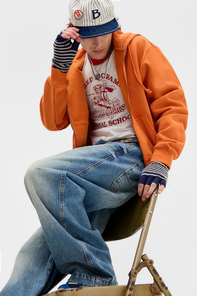 Champion Felpa con zip UO Exclusive color arancione bruciato lavato #5