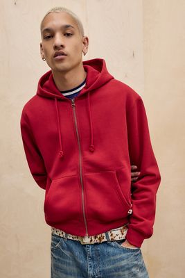 Champion UO Exclusive Bordeaux Washed Zip-Through Hoodie