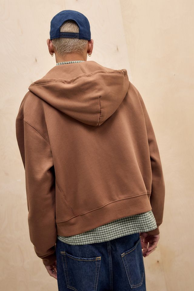 Champion UO Exklusiv Schokolade Gewaschen Zip-Durch Kapuzenpullover #3