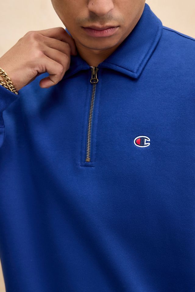 Champion UO Exclusive Navy Quarter Zip Polo Sweatshirt #1