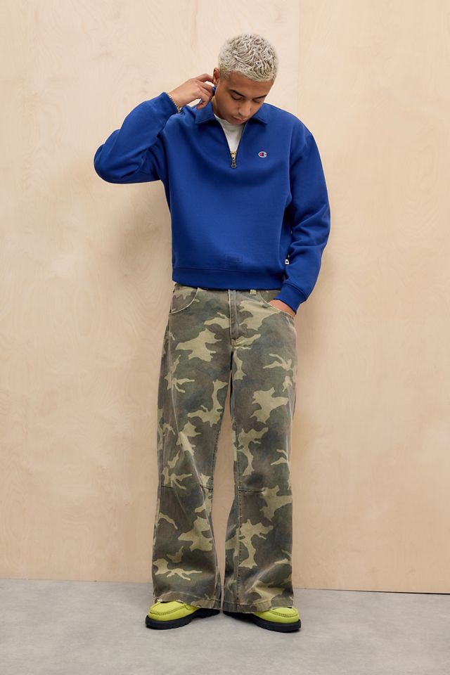 Champion UO Exclusive Navy Quarter Zip Polo Sweatshirt #2