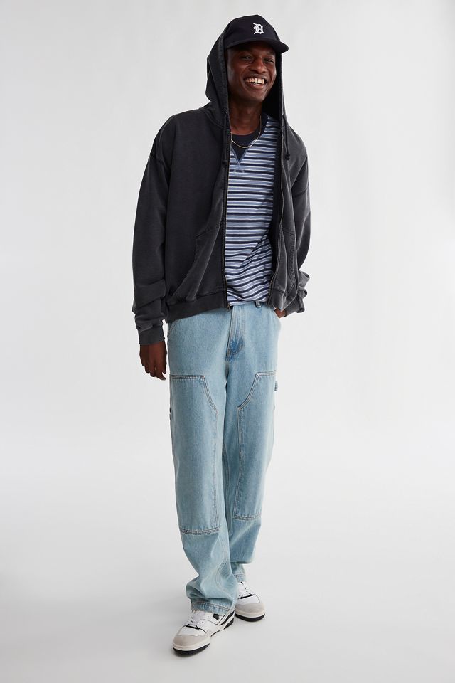 BDG Black Bonfire Zip-Through Hoodie  #1
