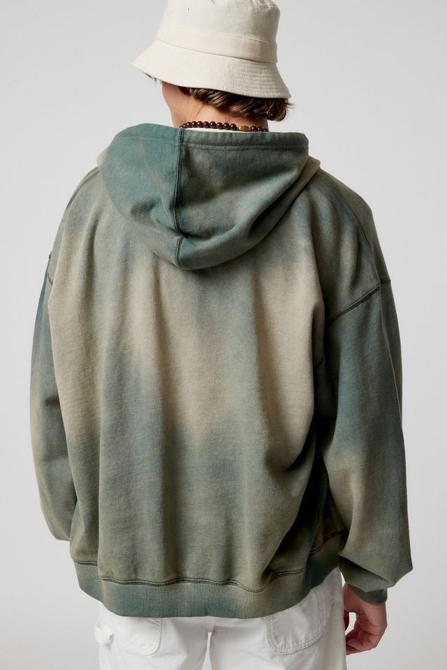 Felpa con Zip BDG Verde Bonfire #2