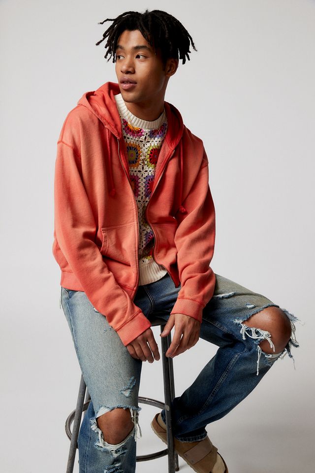 BDG - Sweat à capuche zippé rouge Bonfire  #1