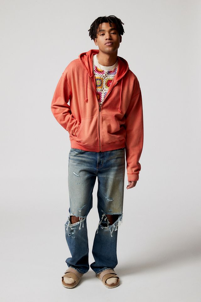 BDG - Sweat à capuche zippé rouge Bonfire  #2