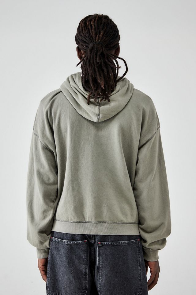 BDG - Sweat à capuche entièrement zippé Bonfire délavé à l'acide gris #3