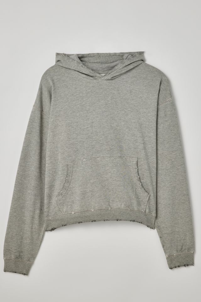 BDG Grey Bonfire Pullover Hoodie | Urban Outfitters UK