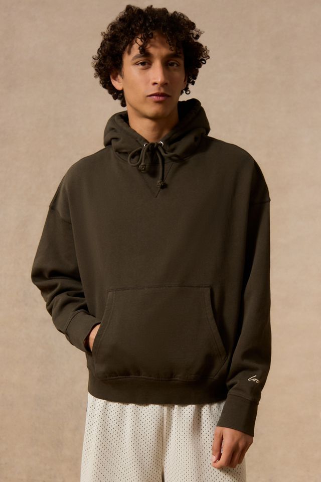 Felpa con cappuccio corta Loom marrone #1