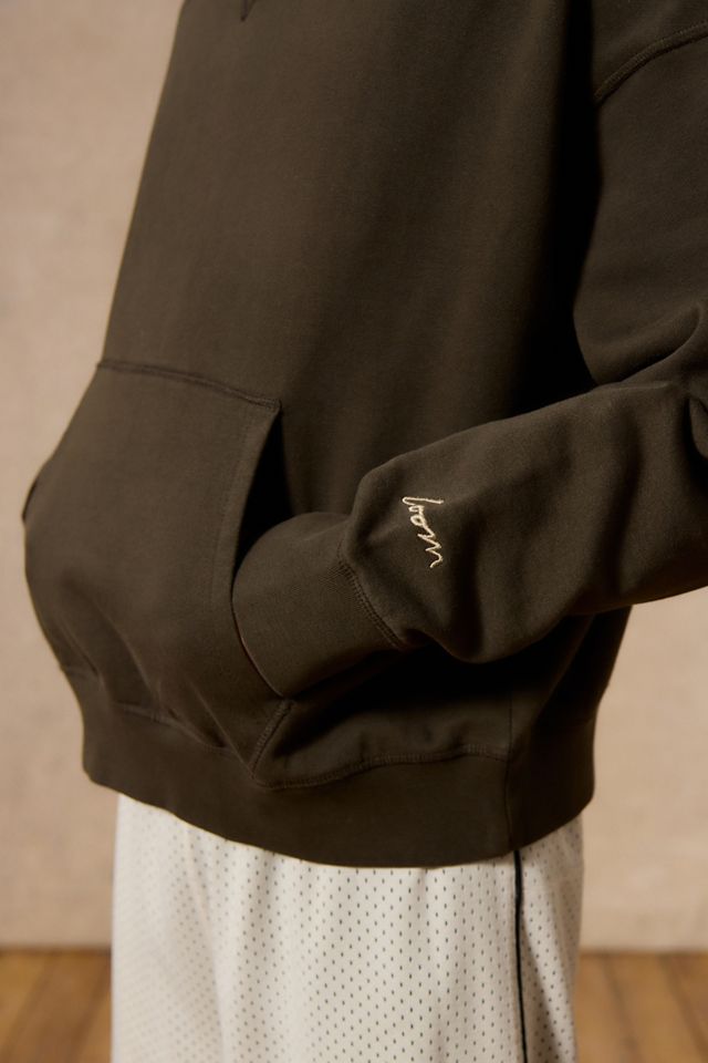 Felpa con cappuccio corta Loom marrone #2