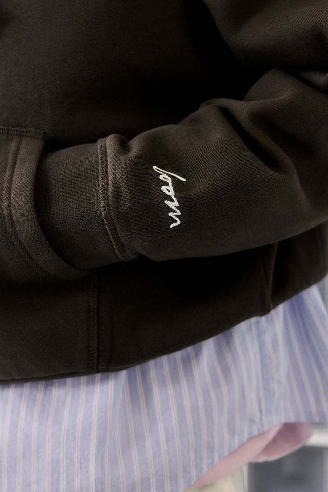 Felpa con cappuccio corta Loom marrone #7