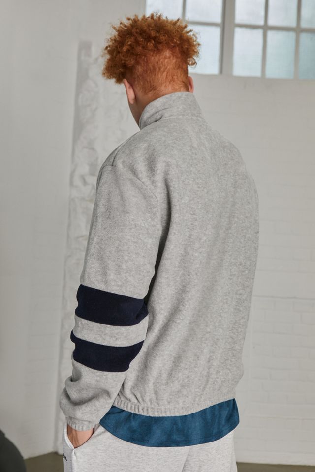 iets frans… Unisex Grey Marl Mock Neck Fleece Sweatshirt #3