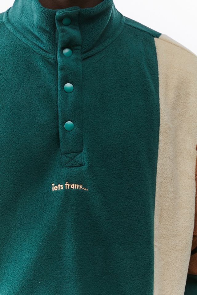 iets frans... Sweatshirt à faux col en polaire vert forêt #2