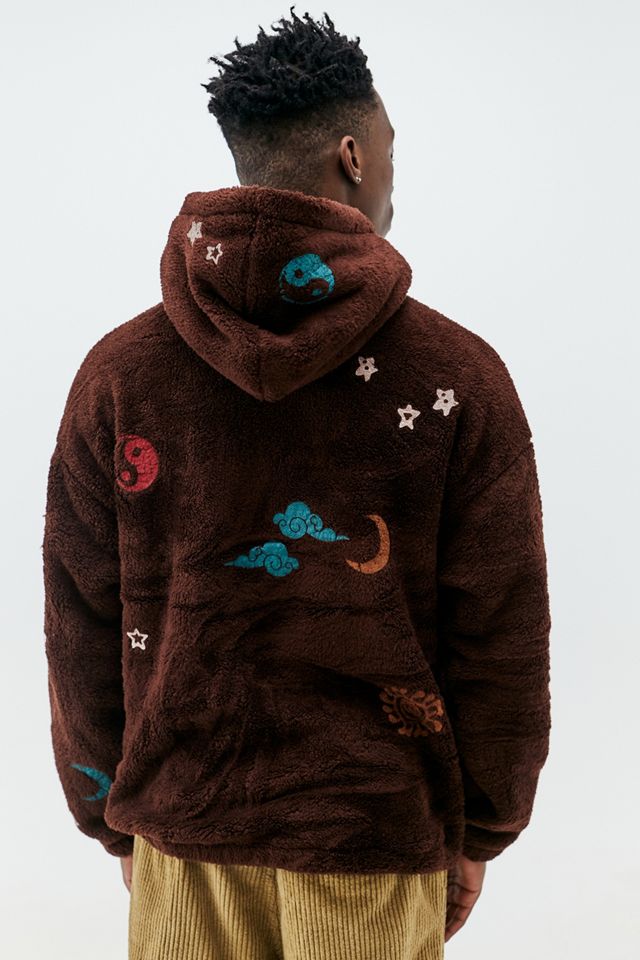 UO Brown Borg Doodle Mystic Hoodie #1