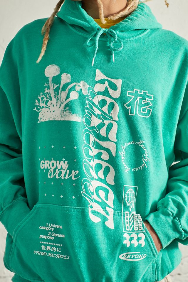 Felpa con Cappuccio UO Green Reflect #1