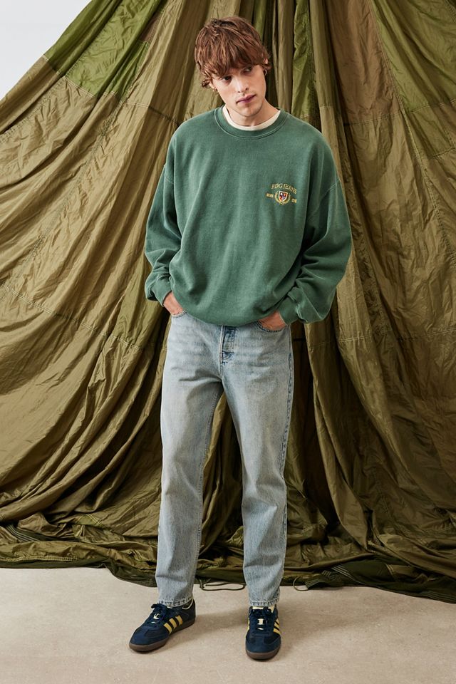 BDG Dark Green Crest Embroidered Sweatshirt #3