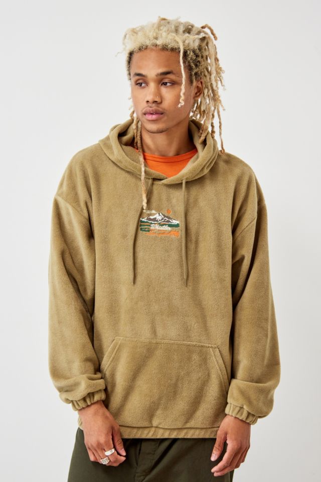 BDG Mountain Embroidered Fleece Hoodie