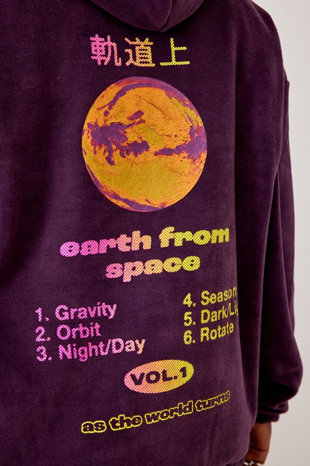 UO Plum Earth From Space Hoodie  #2