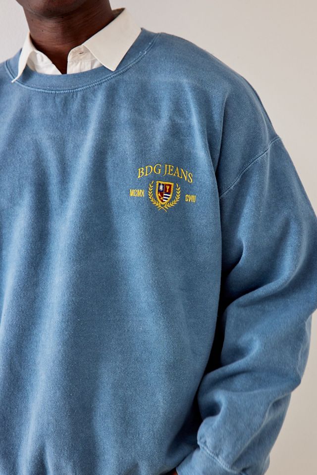 BDG - Sweatshirt avec écusson brodé bleu aqua #1