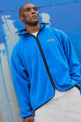 iets frans...Blue Zip-Through Fleece | Urban Outfitters UK