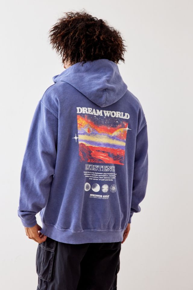 UO Blue Dream World Zip-Through Hoodie | Urban Outfitters UK